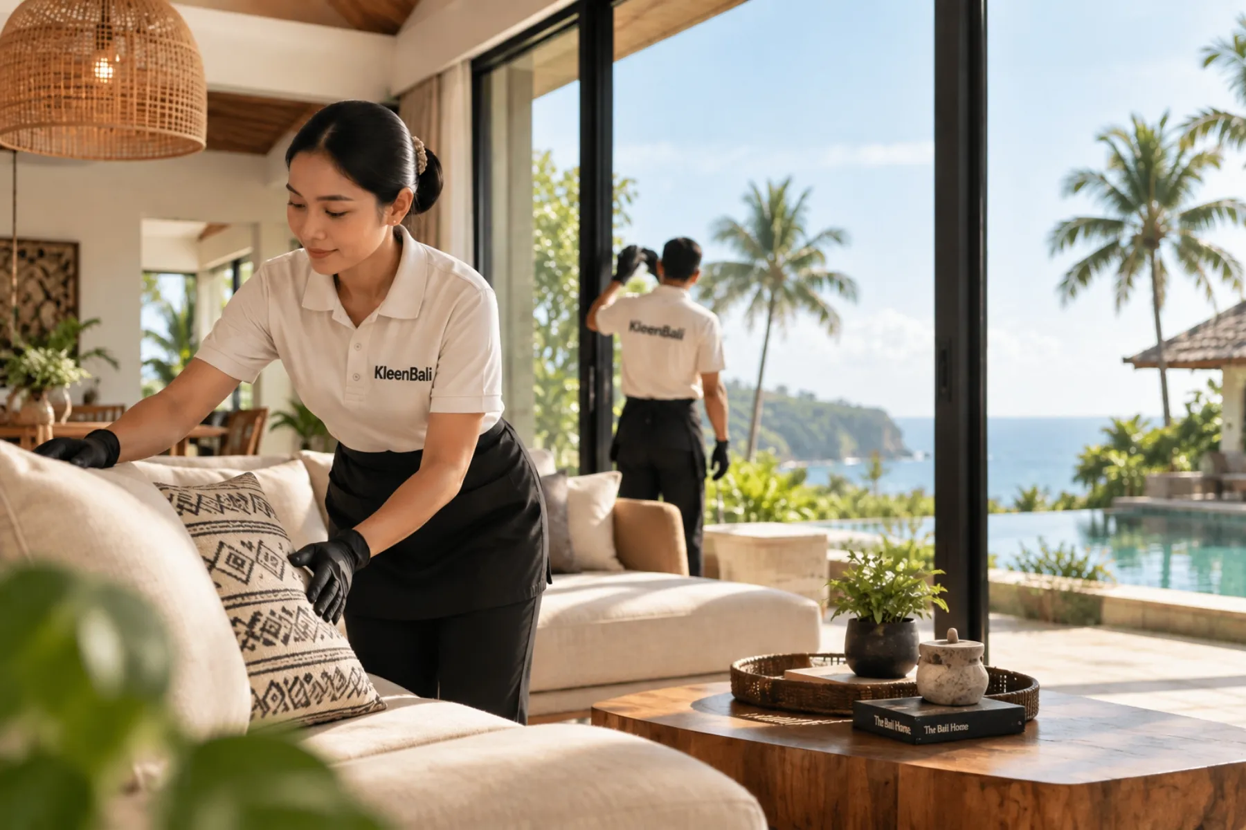 Professional cleaning service in Bali villa